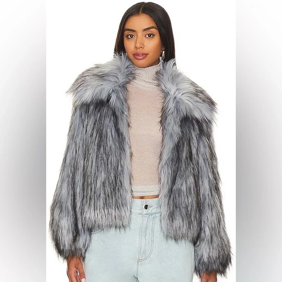 Cinq A Sept Faux Fur Coat - Picture 1 of 7